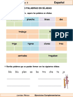 1er Grado - Español - División Silábica PDF