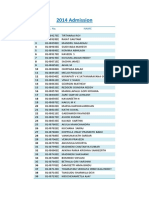 2014 Admission nit calicut