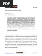 CEVASCO, Maria Elisa. Dez Lições Sobre Estudos Culturais