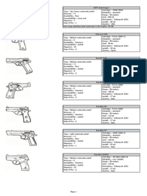 Cyberpunk - Armaspdfcompleto, PDF, Handgun