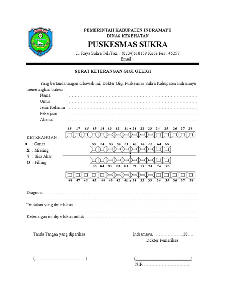 Surat Rujukan Dokter Gigi