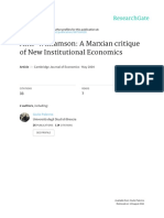 Anti-Williamson: A Marxian Critique of New Institutional Economics