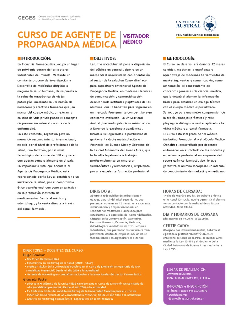 Curso de Agente de Propaganda Médica | PDF | Farmacia | Farmacología