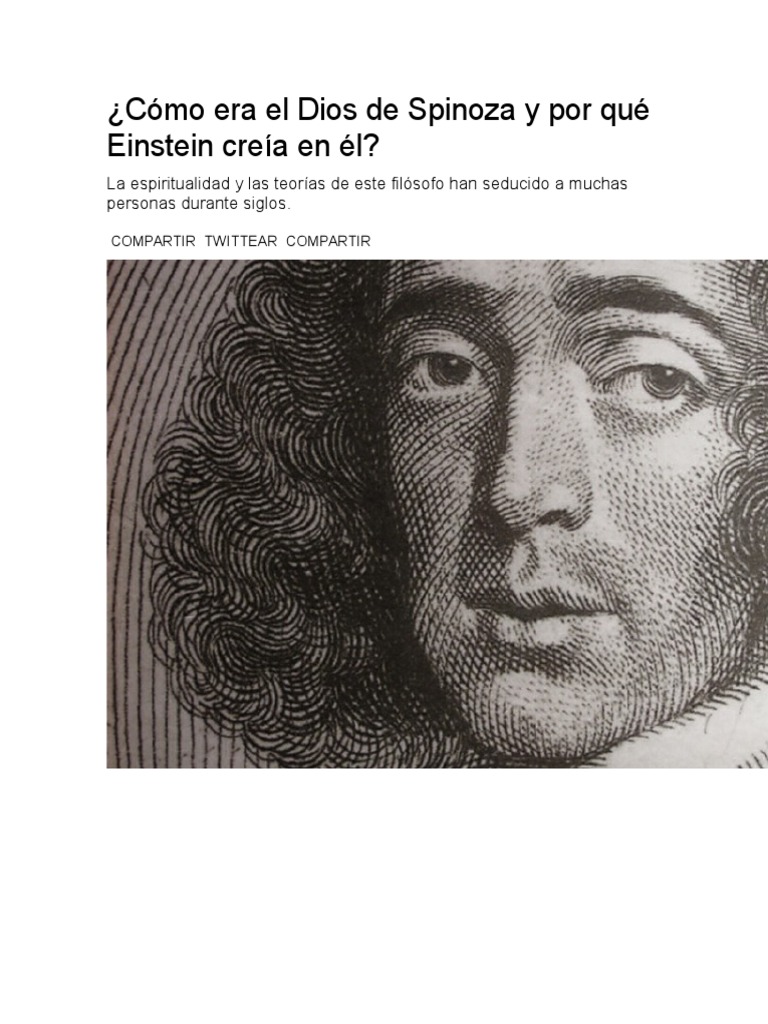 Cómo era el Dios de Spinoza y por qué Einstein creía en él 