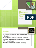 Classroom Management Plan: 2 Grade