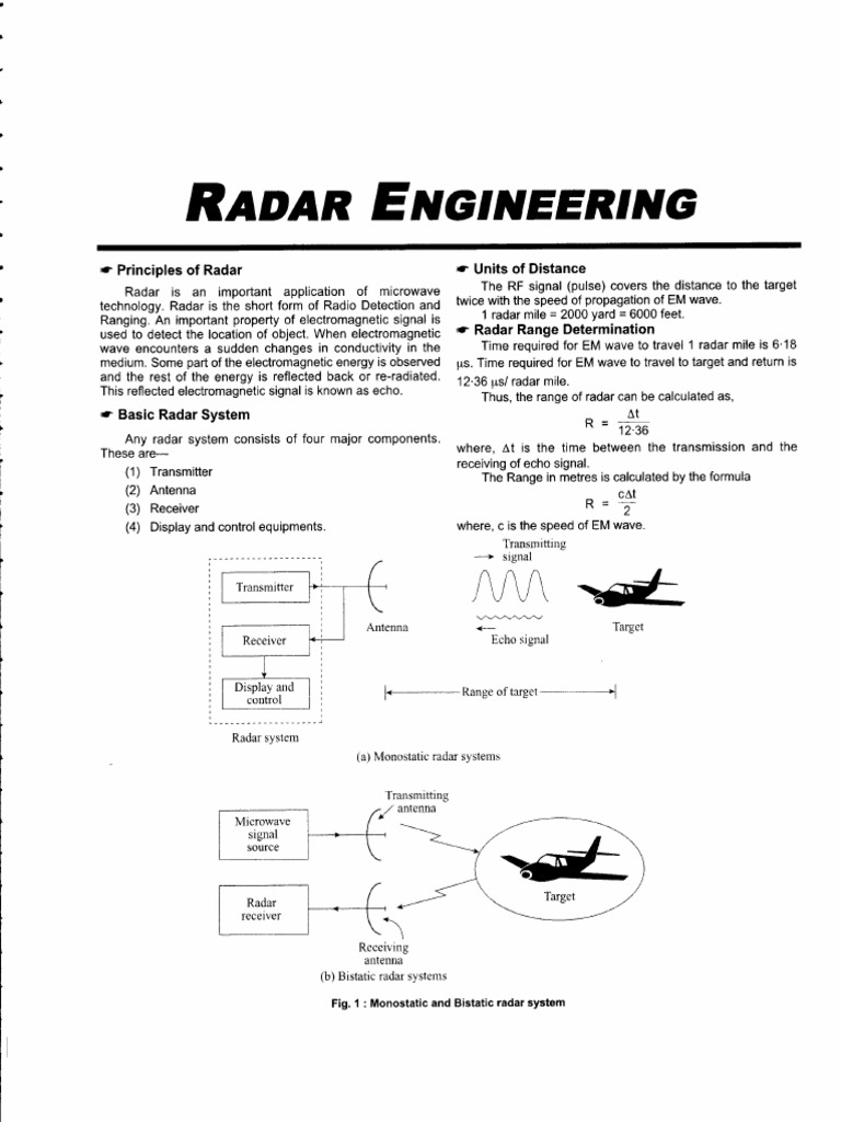 Radar Engineering Principles and Systems | PDF | Radar | Waves