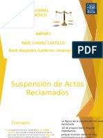 SUSPENSION ACTOS RECLAMADOS AMPARO