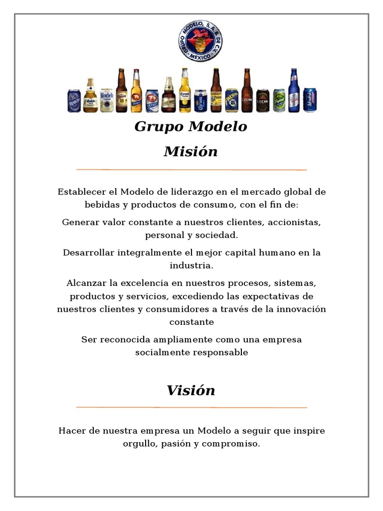 Descripcion Grupo Modelo | PDF | Cerveza | Budweiser