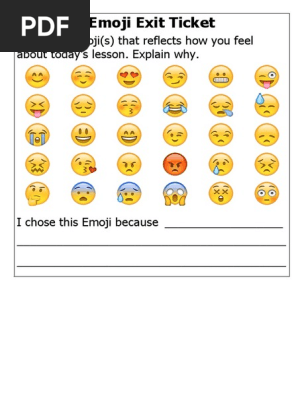 emoji exit ticket