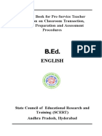 Pre-Service Teacher Handbook on English Classroom Transaction