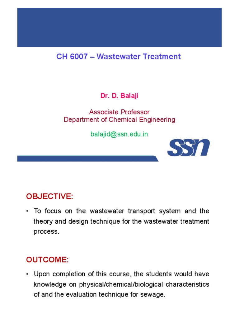 Wastewater Treatment | PDF | Redox | Sewage Treatment