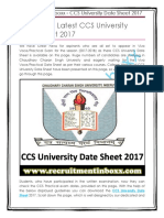 CCS University Date Sheet