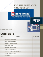 HDFC Bank Insurance Products Analysis