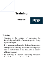 Unit - IV Training