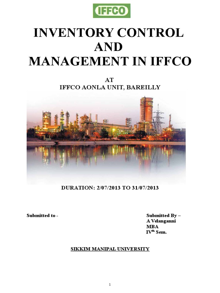 Inventory Control and Management in Iffcofinal | PDF | Inventory