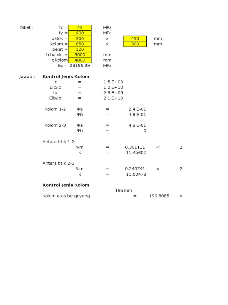 Structural Column Analysis | PDF