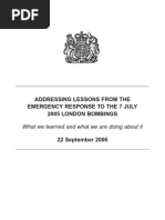 Download Addressing Lessons From the Emergency Response to the 7 July 2005 London Bombings - What we learned and what we are doing about it 22 September 2006 - Lessons Learned by J7 The July 7th Truth Campaign SN34643696 doc pdf