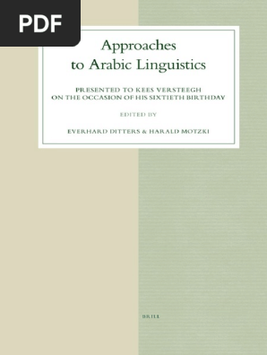 Approach To Arabic Linguistics Diglosie 403 Pdf Arabic Linguistics