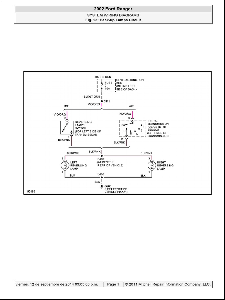 Back Up Lamps Circuit PDF