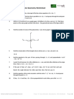 Year 9 Coordinate Geometry Worksheet PDF