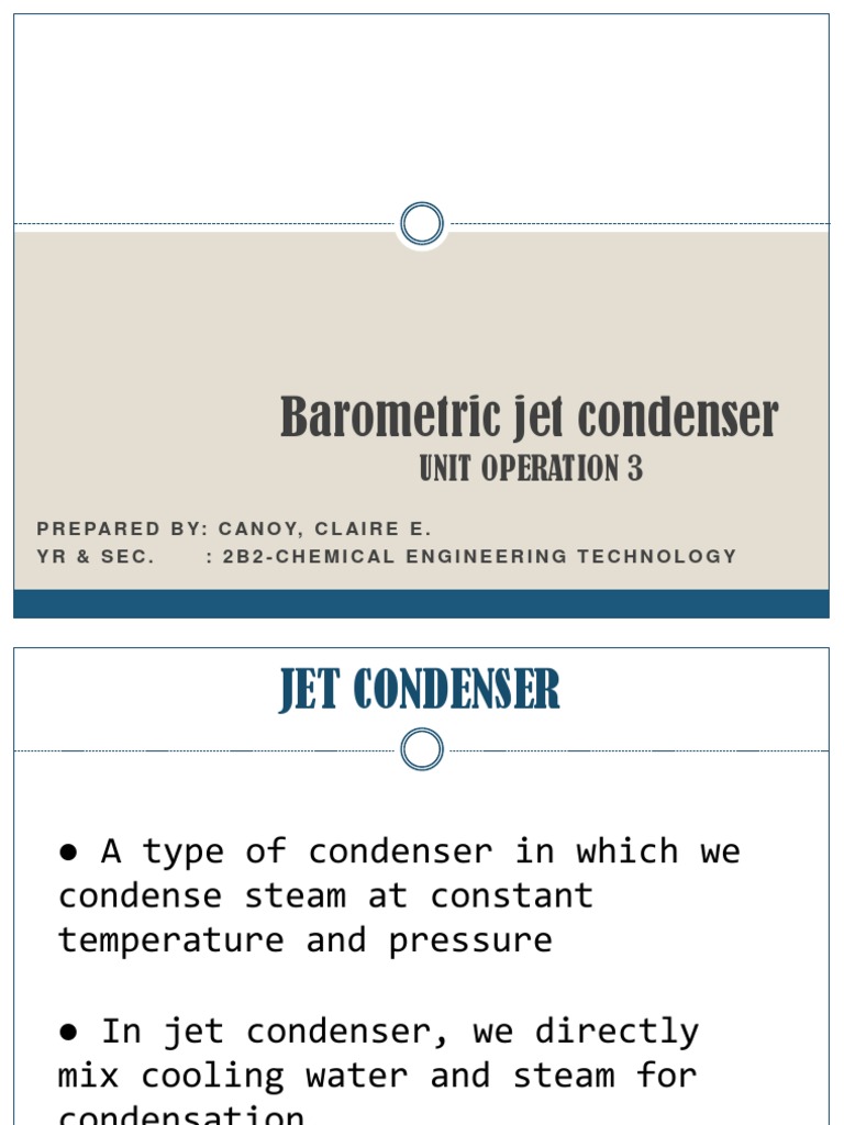 Barometric Jet Condenser PDF