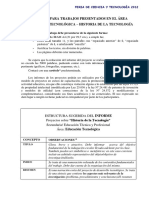 Informe Tecnología Proyectos Sobre Historia de La Tecnología PDF