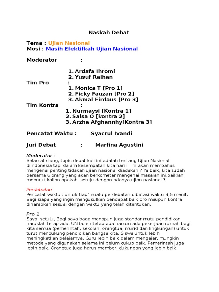 Naskah Debat