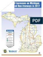 MDOT: Speed Limit Increase Map