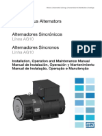 WEG Alternadores Sincronos Linha Ag10 12638144 Manual Portugues BR