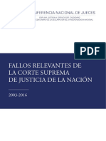 Fallos Relevantes de la Coste Suprema de la Nación Argentina