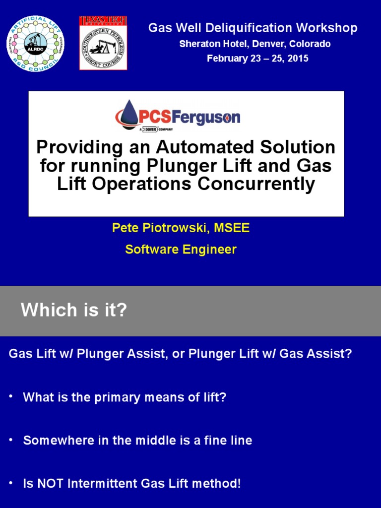 46 Presentation PCS Ferguson Automated Solution Running Gas Lift