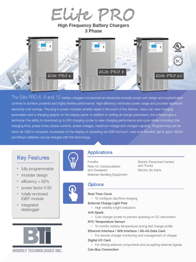 Elite Pro Industrial Series Battery Chargers - Three Phase | Battery