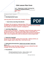 Cda - Lesson Plan Form Science 1