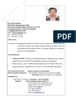 Resume for PhD Fellow in Bioengineering