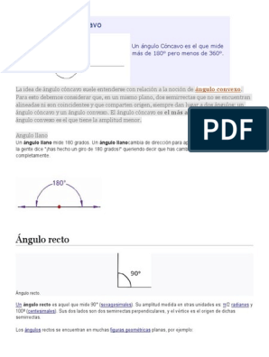 Ángulo Cóncavo, PDF, Ángulo