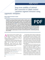 Evaluation of Long-term Stability of Skeletal