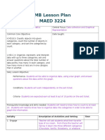 IMB Lesson Plan MAED 3224: Activity Description of Activities and Setting Time