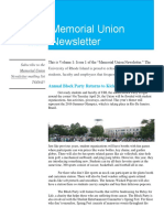 URI Memorial Union Newsletter