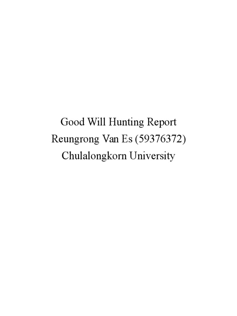 good will hunting essay