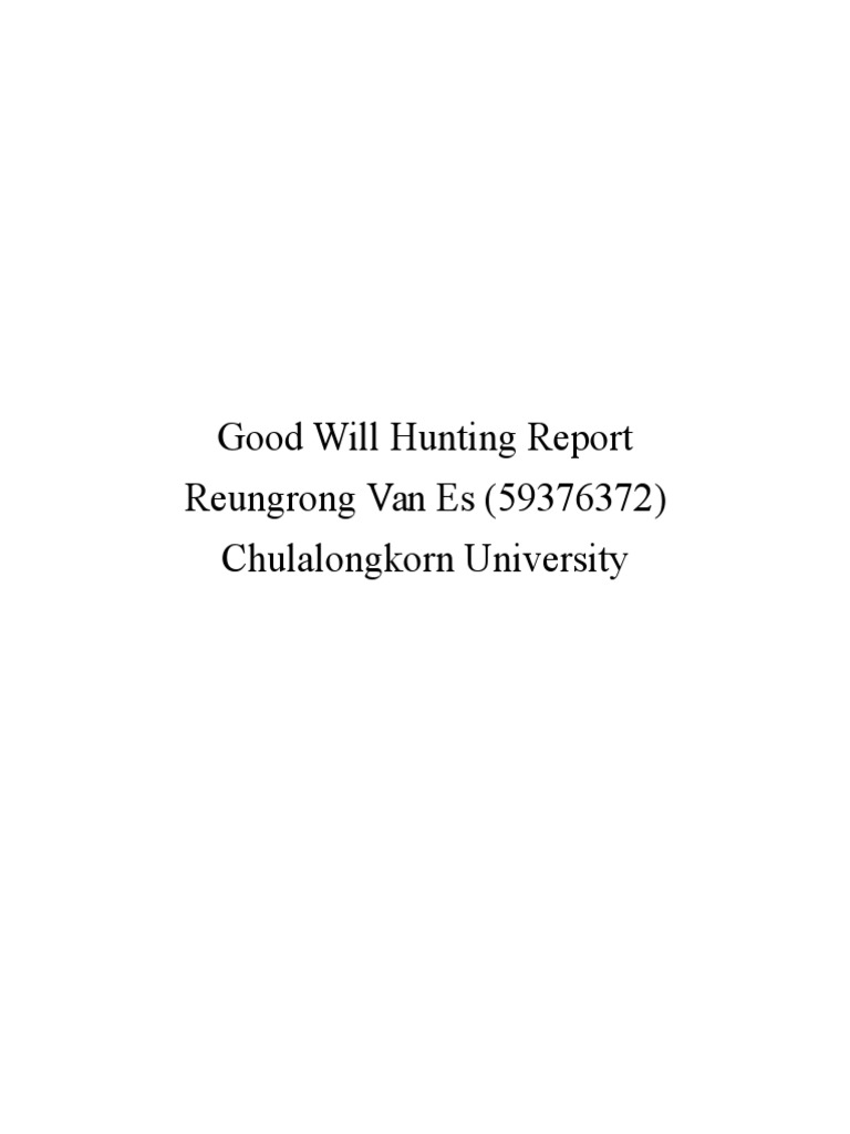 Good Will Hunting Essay PDF Confidentiality Attachment Theory