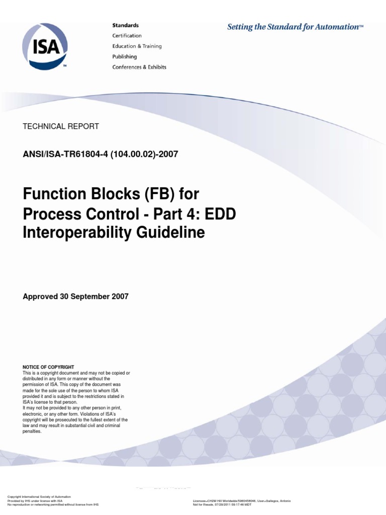 Isa | PDF | International Electrotechnical Commission | International ...