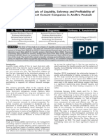 Analysis of Liquidity, Solvency and Profitability of Select Cement Companies in Andhra Pradesh