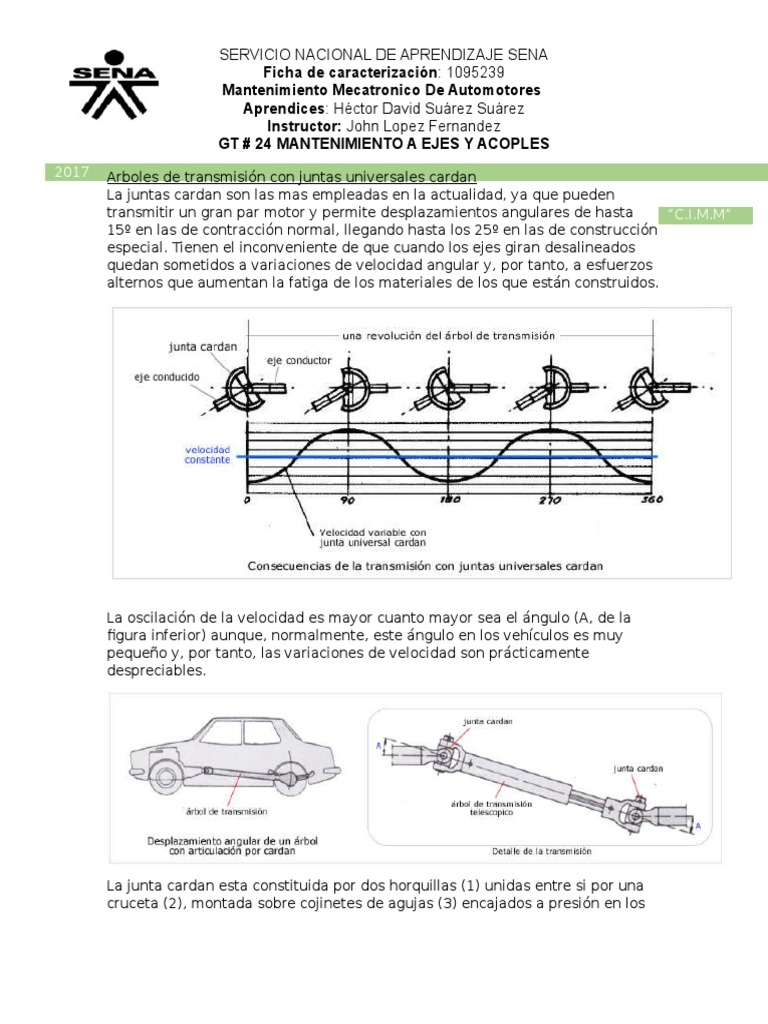 Arboles de Transmisión Con Juntas Universales Cardan | PDF | Negocios |  Informática