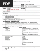 Lessonplan 2 Compare Inner And Outer Planets Planets