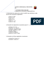 Taller de Ecuaciones Trigonometricas