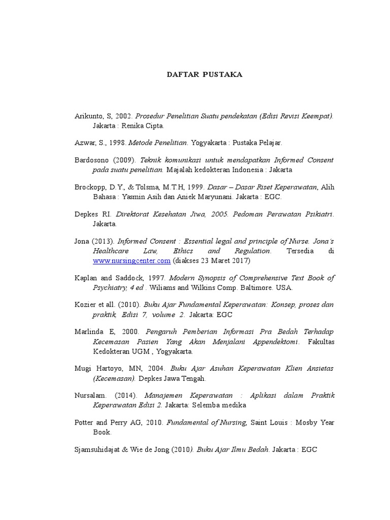 Daftar Pustaka Penelitian Kesehatan | PDF | Sains & Matematika