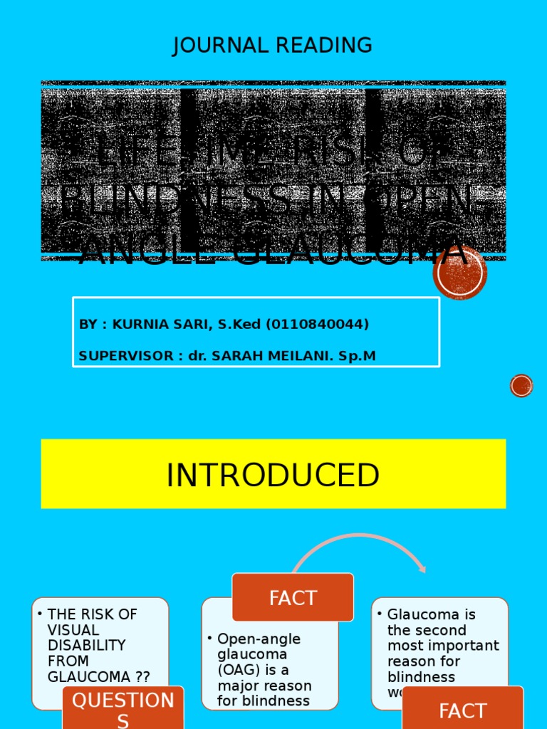 Lifetime Risk of Blindness in OpenAngle (Fix) PDF Visual