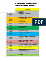 Jadwal Kegiatan Sehari