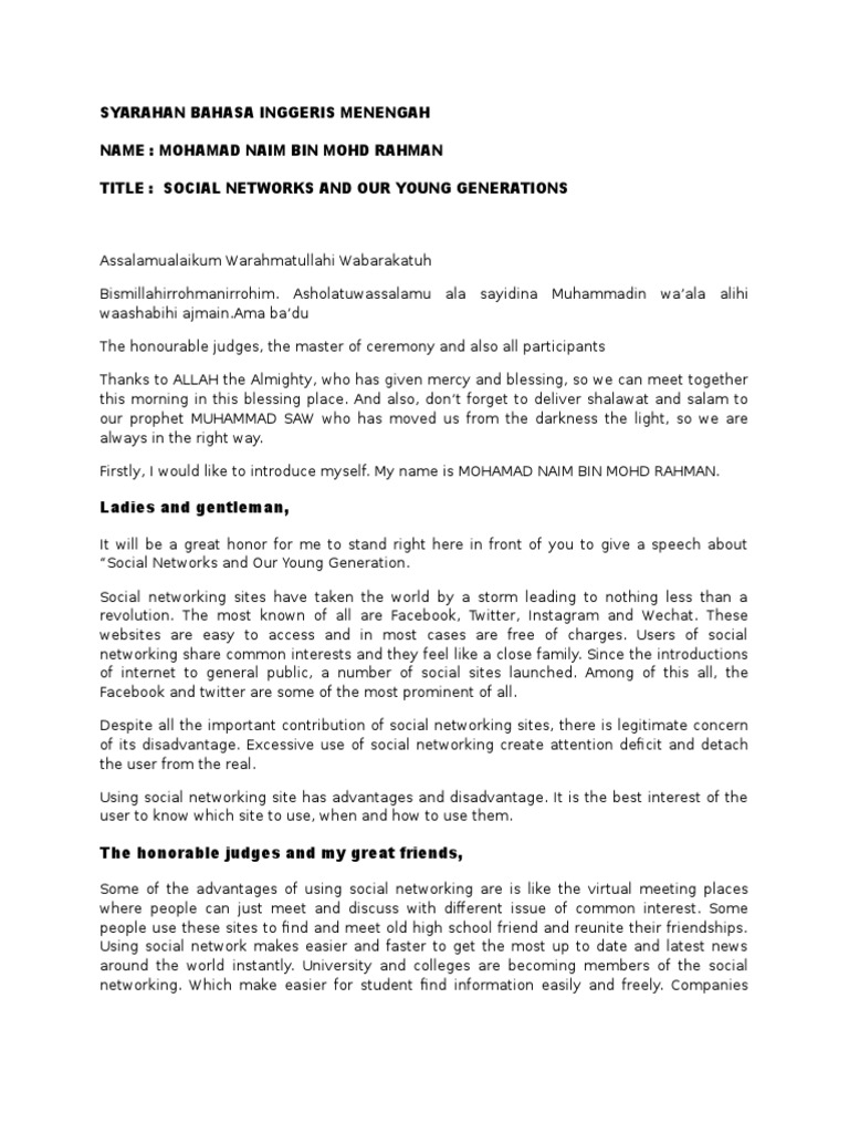 Syarahan Bahasa Inggeris Menengah Pdf Social Networking Service Computer Mediated Communication