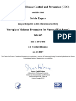 Workplace Violence Certificate